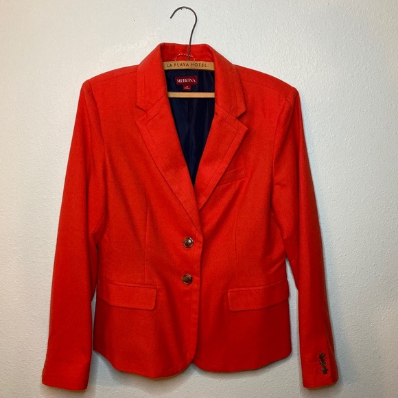 Merona Jackets & Blazers - Sold on Mercari Merona Red Orange Blazer
